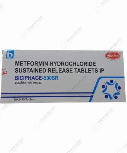 Biciphage-500 SR Metformin Hydrochloride SR Tablets